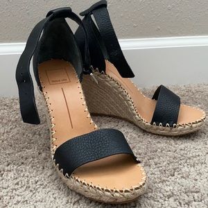 Black espadrilles wedges